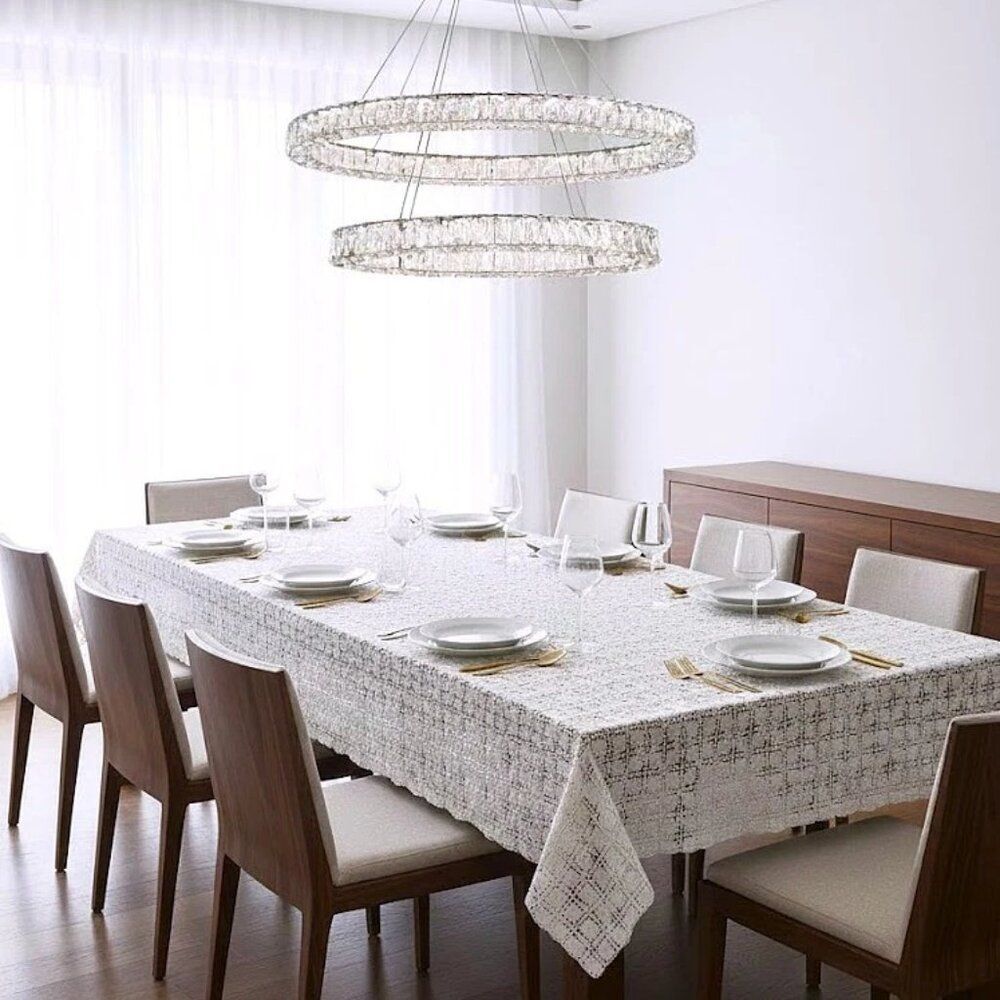New Handmade Crocheted TableCloth 45 inches x 75 inches, 100% COTTON